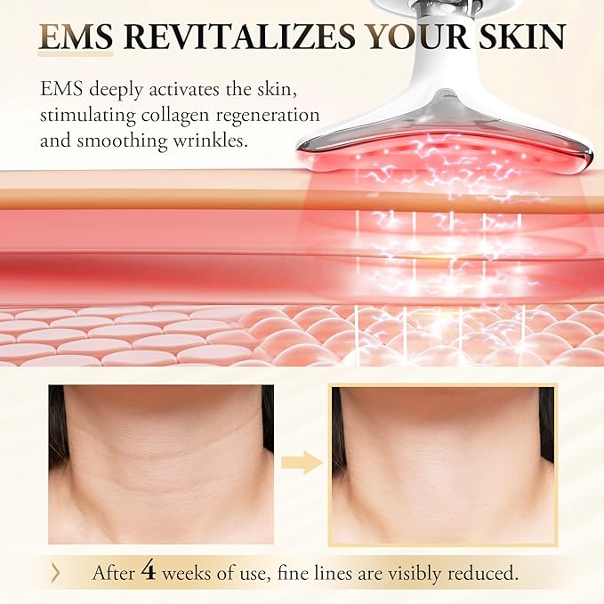 LED Light Therapy & Facial Massaging Device